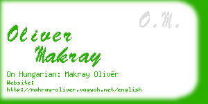 oliver makray business card